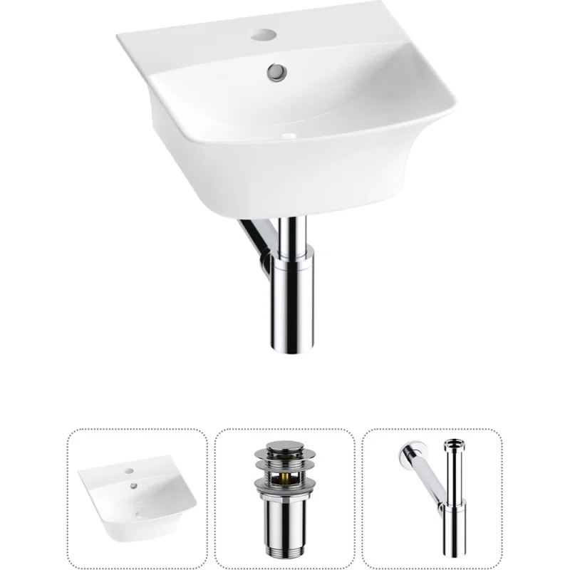 Комплект Wellsee 3 в 1 Lavinia Boho Bathroom Sink накладная/подвесная раковина 35x36 см 20216725R