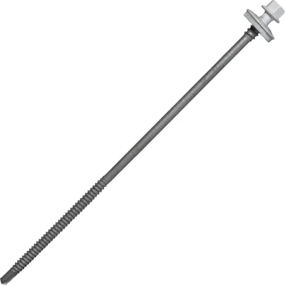 Саморез для сэндвич-панелей HARDWEX ТМ HWX5-P10-6.3/5.5x190 мм, св.№3, RUSPERT, RAL 9010, 50 шт. 5190002407817