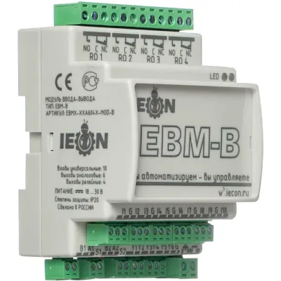 Модуль входов-выходов IECON EBM-B, порт LAN Ethernet, Modbus TCP EBMX-XXA604X-TCP-B