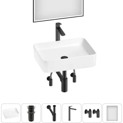 Набор Wellsee 6 в 1 Mint накладная раковина 50x38 см 20218894R