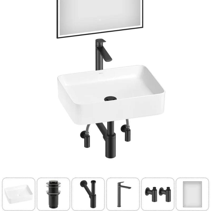 Набор Wellsee 6 в 1 Mint накладная раковина 50x38 см 20218894R
