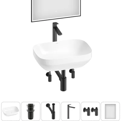 Набор Wellsee 6 в 1 Air Gap S накладная раковина 50x35 см 20218872R