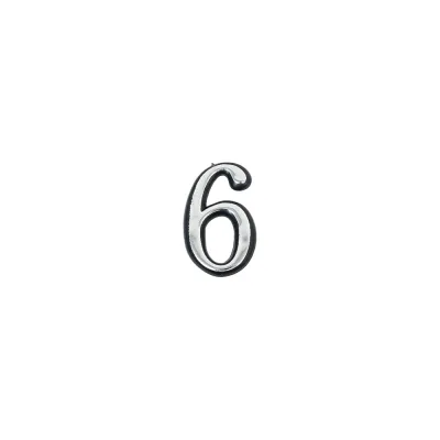 Номер дверной Marlok 6, пластик, CP хром 027308
