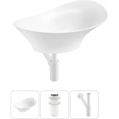 Комплект 3 в 1 Wellsee Lavinia Boho Bathroom Sink накладная раковина 56x33 см 3331111 20215355R