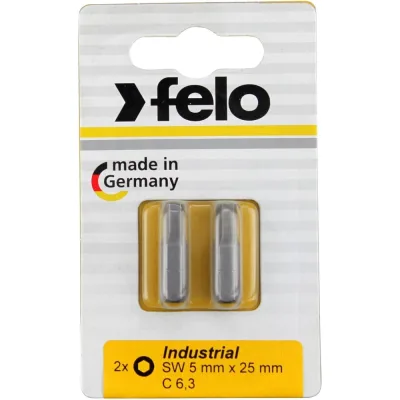 Бита Industrial Hex5, 25 мм, 2 шт Felo 02450036