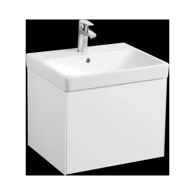 Тумба AQUATON Асти 55 с раковиной Адриана 55, цвет Белый 1A2631V0AX2B0