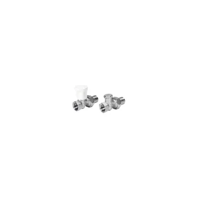 Комплект ручной для отопительного прибора Giacomini R706K, 1/2” - прямой: Клапан прямой ручной, Клапан отсечной прямой GIA R706KX003