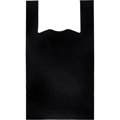 Пакет майка LAIMA 100 шт., 24+12x45, ПНД черный, 12 мкм, 700786