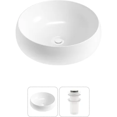 Комплект 2 в 1 Wellsee Bathroom Sink накладная раковина 36x36 см, состоит из 3331108 20215034R