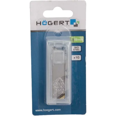 Лезвия трапециевидные (10 шт; 19 мм; SK5) HOEGERT TECHNIK HT4C667