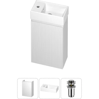 Комплект подвесной тумбы с раковиной для ванной и туалета Wellsee WC Area в наборе 3 в 1 20216831R