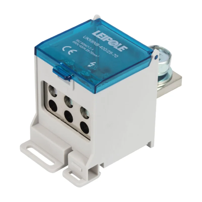 Распределительный блок (коробка) Leipole 400А, 690В, на DIN-рейку UKK6NB-400/25-70/6x16 5012.108