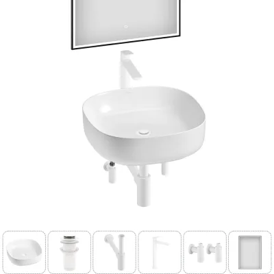 Набор Wellsee 6 в 1 Belle Spa 3.0 накладная раковина 45x45 см 33590 20218506R