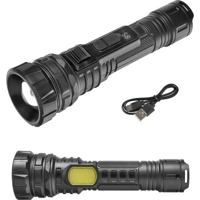 Фонарь аккумуляторный Focusray 1347 акб18650 1200 mAh ,ZOOM, 200 люмен, Жк дисплей,USB кабель 890606