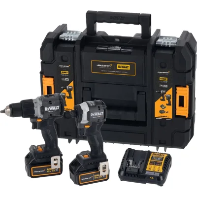 Аккумуляторный набор Dewalt McLaren Limited Edition DCK200MP2T: дрель-шуруповерт + шуруповерт, с 2 АКБ 5 Ач и ЗУ, в кейсе TSTAK DCK200MP2T-QW