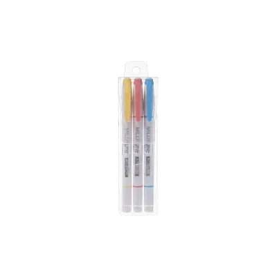 Набор артмаркеров Hatber Mildtone PASTEL LIGHT 3 шт., двухсторонние, 1 мм/4 мм 070363