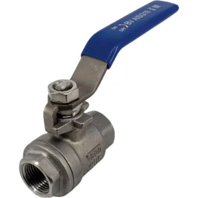 Кран шаровый муфтовый двусоставной нержавеющий NEWKEY (2PC) AISI316 DN10 (3/8"), (CF8M), PN64 NK-BML10/6