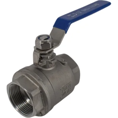 Кран шаровый муфтовый двусоставной нержавеющий NEWKEY (2PC) AISI316 DN32 (1_1/4"), (CF8M), PN40 NK-BML32/6