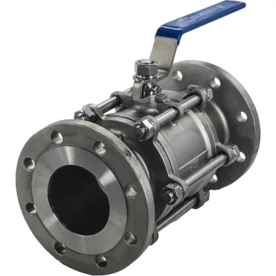 Кран шаровый фланцевый трехсоставной нержавеющий NEWKEY (3PC), AISI316 DN 100 (4"), (CF8M), PN16 NK-BF100/6