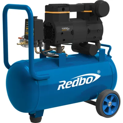 REDBO ACN-25/1200 Компрессор безмасляный (1.2кВт., 105л./мин., 25л., 2 цил.)