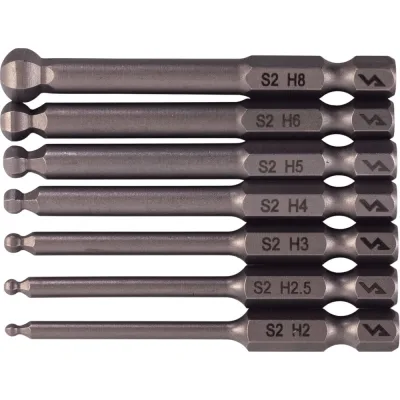 Набор бит VIRA HEX 65 мм, со сферической головкой, 7 шт 303250