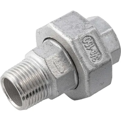 Американка NEWKEY нр/вр нержавеющая, AISI316 DN10 (3/8), (CF8M), PTFE, PN16 NK-ADM10/6