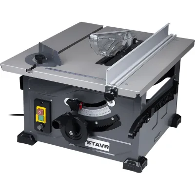 Пила дисковая стационарная Ставр 210мм, Stavr SWM 1200-210, 1200Вт, диск 210x30мм, 4800об/мин, 45/27мм (90/45), стол 525x440мм (транспортир, оснаст) 9031000216