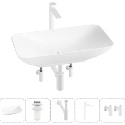 Набор Wellsee 5 в 1 Demure накладная раковина 70x38 см 323202000, 1 20214614R