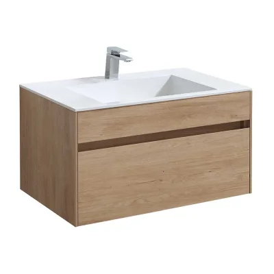 База под раковину VINCEA Chiara 800 подвесная, 1 выкатной ящик soft-close, N.Oak. VMC-2C800NO