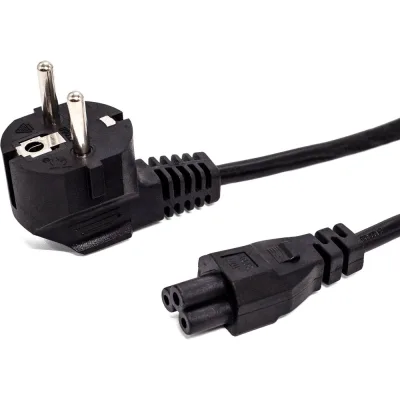 Кабель питания FL-PC10-EU-C5-3M CEE 7/7- С5, 3х0.75мм², 220В, 2,5A, 550 Вт, чёрный, 3м Filum 00-00873357