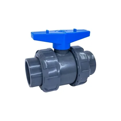 Кран шаровой AQUAVIVA НПВХ DN 75 резьба ВР 2 1/2" уплотнение TPV AQVBVE075 56686 