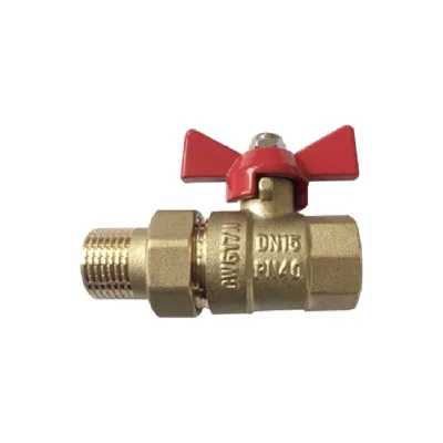 Шаровой кран Victoria американка 2'' латунный красная ручка 61-028