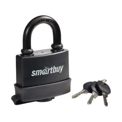 Навесной уличный замок Smartbuy корпус 70х57 мм, дужка d10 мм, 3 ключа, дверца SBT-LK-7057
