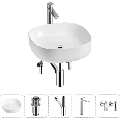 Набор Wellsee 5 в 1 Belle Spa 3.0 накладная раковина 45x45 см 20212701R