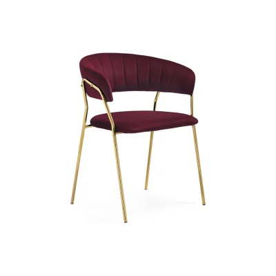 Стул Woodville kamelia 1 wine red/gold 15717