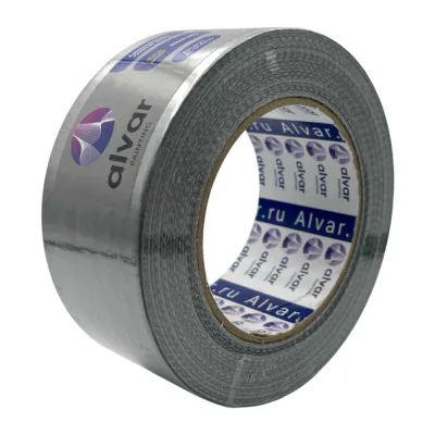 Армированная клейкая лента Alvar 50мм, 50м, 150 микро, серебристая AL-DT4850
