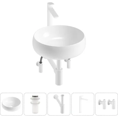 Комплект Wellsee 5 в 1 Lavinia Boho Bathroom Sink накладная раковина 40x40 см 3331108 20215062R