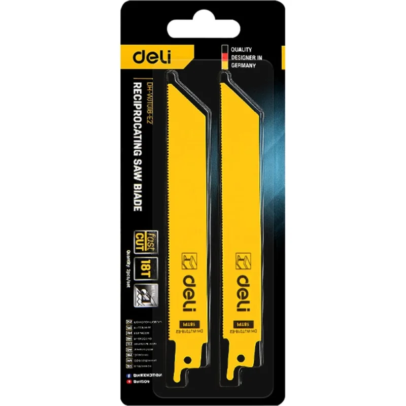 ΠΠΎΠ»ΠΎΡΠ½Π° ΠΏΠΎ ΠΌΠ΅ΡΠ°Π»Π»Ρ DELI Π΄Π»Ρ ΡΠ°Π±Π΅Π»ΡΠ½ΠΎΠΉ ΠΏΠΈΠ»Ρ 150ΠΌΠΌ (2ΡΡ) DH-WJT018-E2 (BIM, 18TPI) 183857