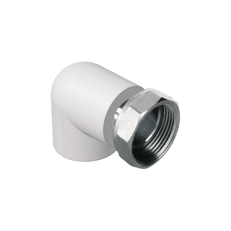 Угольник с накидной гайкой Политэк 32x1 1/4" PPRC (белые) 9888003214