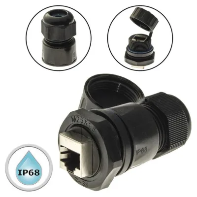 Разъём герметичный RUICHI RJ45M25Z1-6BG1 107891