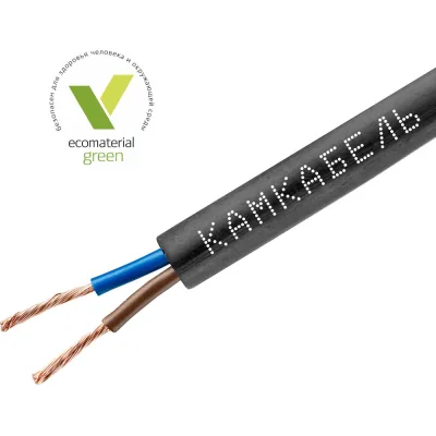 Провод ПВС Камкабель 2x2,5 ЧЕРН 100м 231Я420I0000Ъ60100М