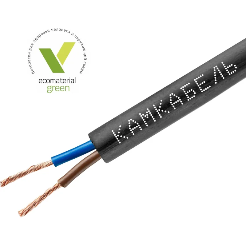 Провод ПВС Камкабель 2x2,5 ЧЕРН 100м 231Я420I0000Ъ60100М