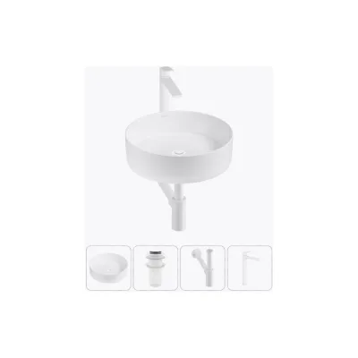 Набор 4 в 1 Wellsee Coax накладная раковина 36x36 см 20213890R