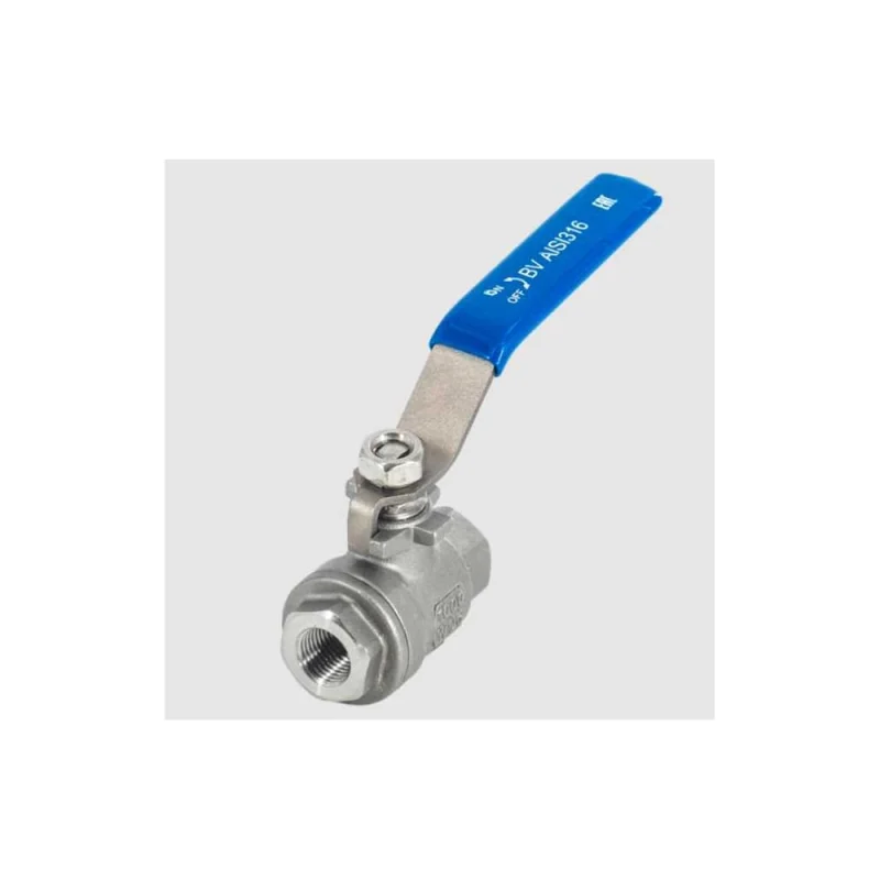 Кран шаровый муфтовый двусоставной нержавеющий NEWKEY (2PC) AISI316 DN20 (3/4"), (CF8M), PN64 NK-BML20/6