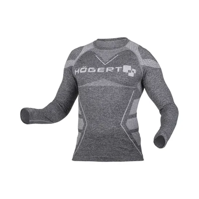 Термоодежда-бесшовная кофта HOEGERT TECHNIK OSTE, цвет графит, XL-2XL HT5K392-XL-2XL