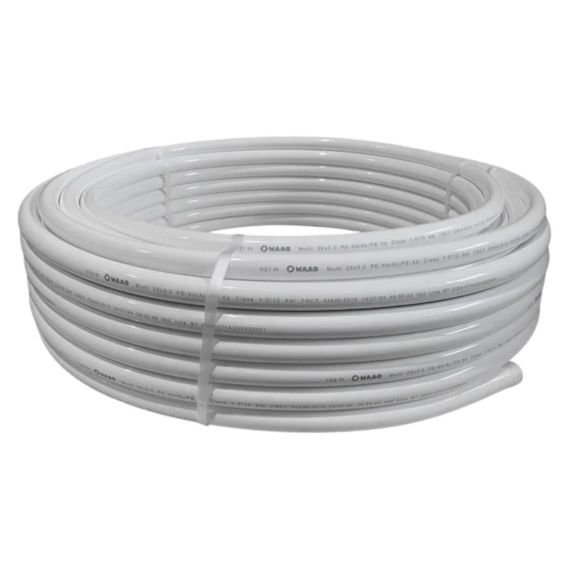 Труба металлопластиковая WAAG Multi DN16 x 2,0 PN10 (бухта 200м) PE-Xb / Al / PE-Xb, белая WG.1620200