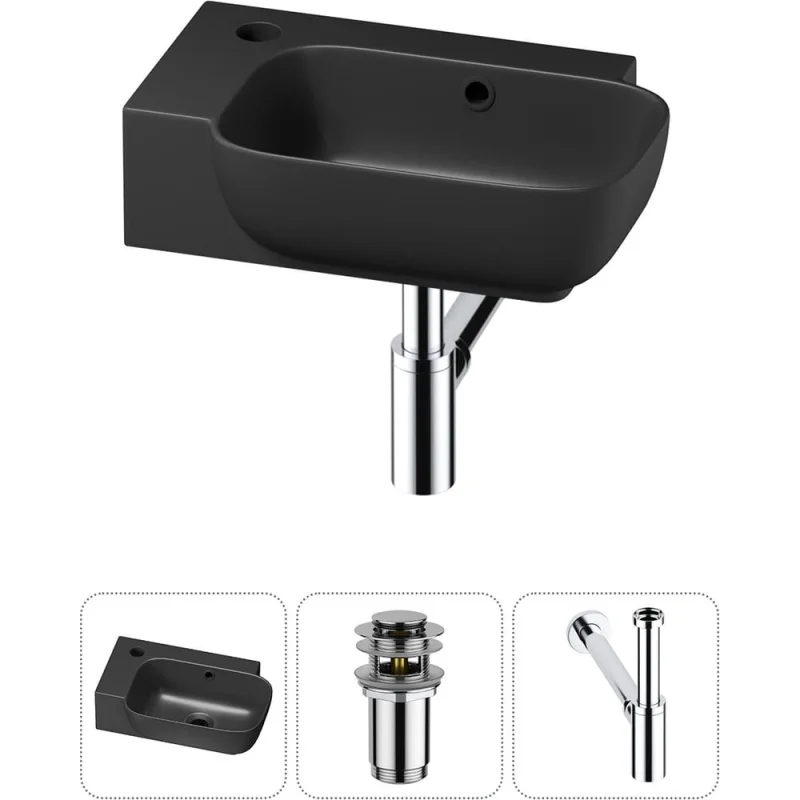 Комплект Wellsee 3 в 1 Lavinia Boho Bathroom Sink накладная/подвесная раковина 40x24 см 20216404R