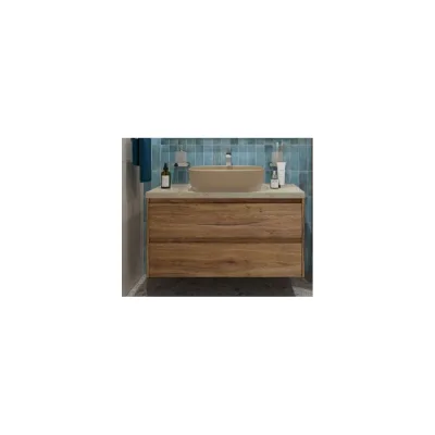 Подвесная тумба со столешницей и накладной раковиной BelBagno KRAFT 100 KRAFT100RT-KEPMCO-1302H316-SET