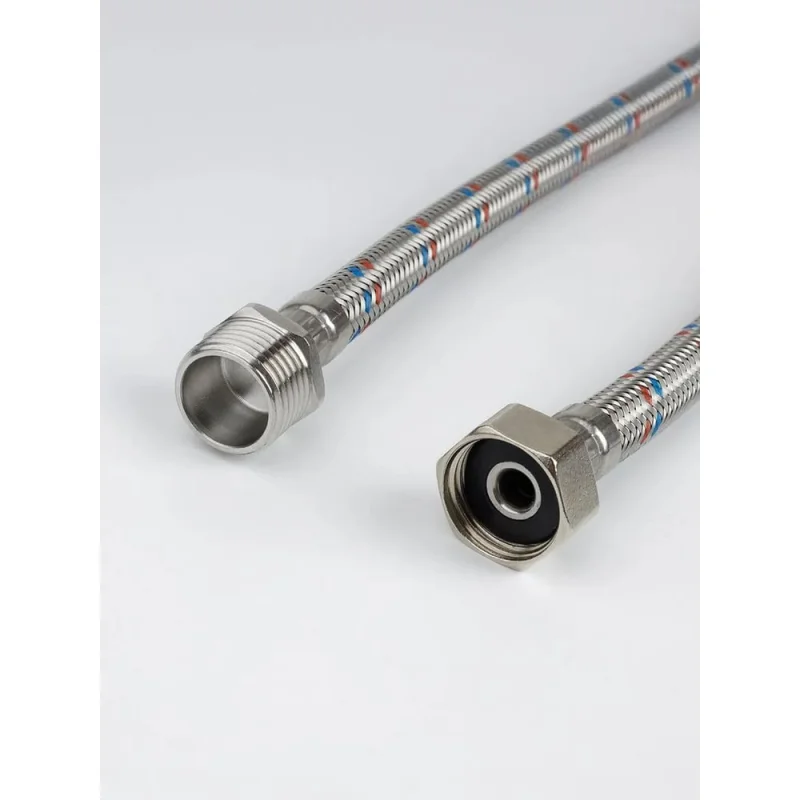 Гибкая подводка IDDIS, F1/2×M1/2, SS304, латунь, 0.4 м 926BBS04ZP