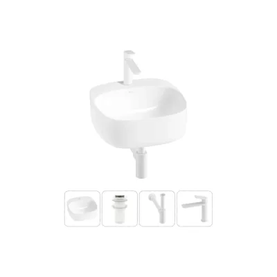 Набор 4 в 1 Wellsee Ideal накладная раковина 42x42 см 20214090R